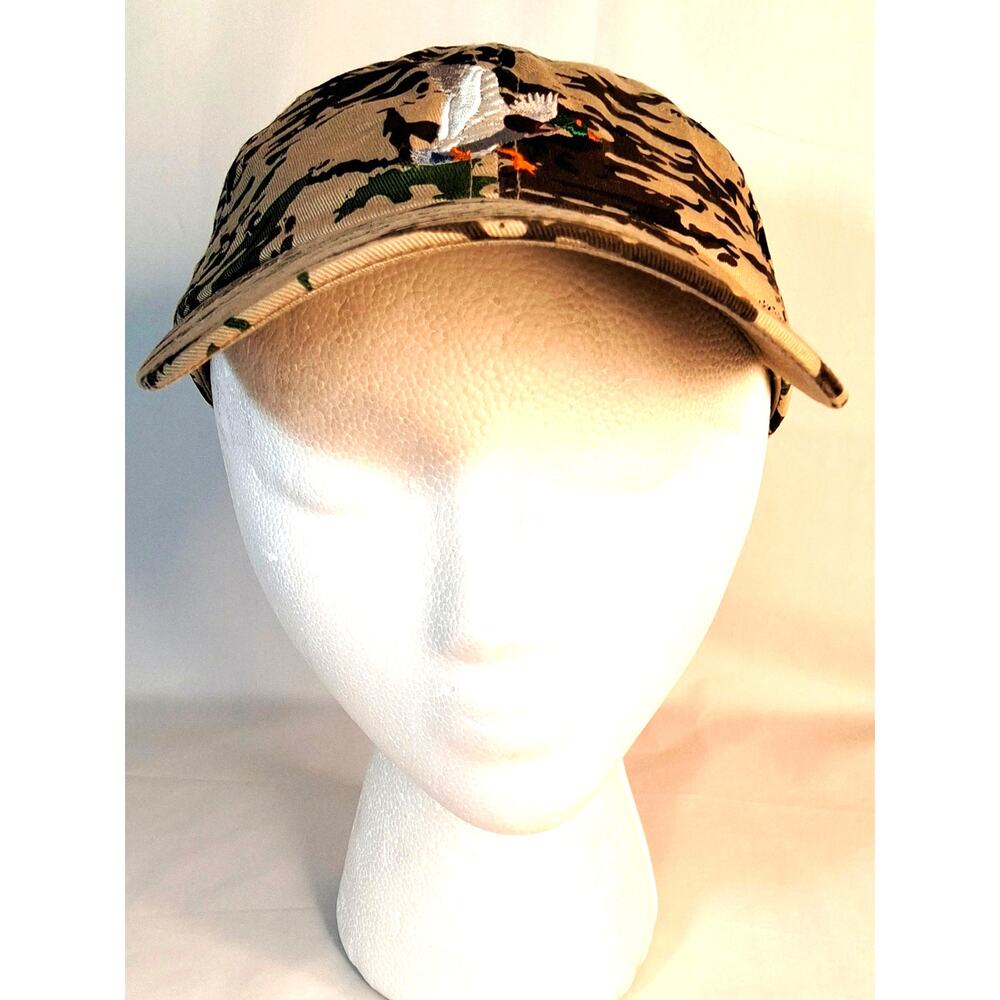 Hit Wear Brown Beige Green Camo Baseball Snapback Cap Embroidered Mallard Duck